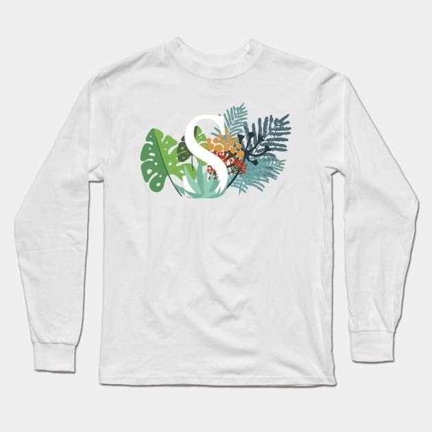 Plant Letter S Long Sleeve T-Shirt by HiPolly